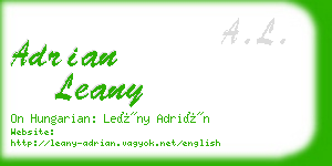 adrian leany business card